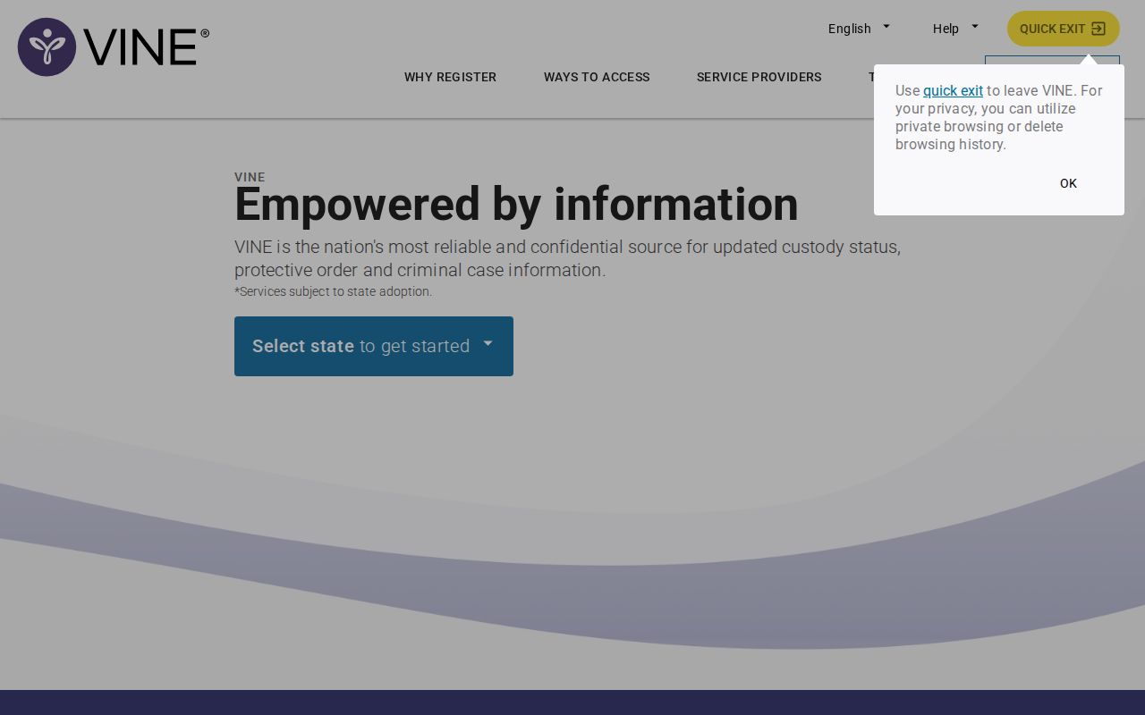 VINELink Peoria County custody check interface